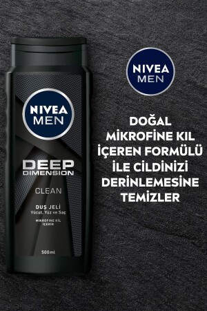 Men Deep Dimension Duş Jeli 500 ml Sprey Deodorant 150 ml Roll-on Deodorant 50 ml  banyo - 2