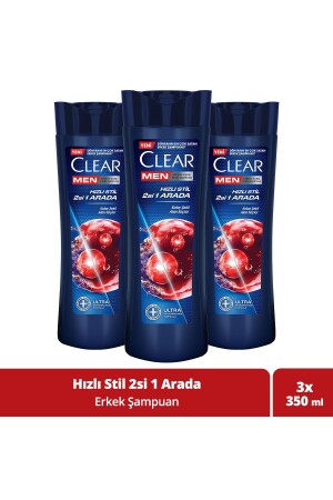 Men Kepeğe Karşı Etkili Şampuan Hızlı Stil 2si 1 Arada 350 ml x 3 - 1