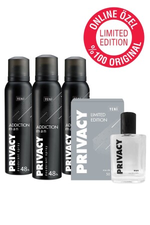 Men Limited Edition Edt Parfüm 50 ml Online Özel Ve Addiction Men Deodorant 3x150 ml - 1