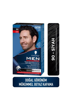 Men Perfect Saç Boyası 90 - Siyah X 3 Adet (YENİ AMBALAJ) - 1