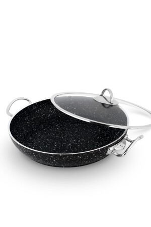 Menemen Love Black Granite Pan mit Glasdeckel 24 cm YLinmn0324221 - 4