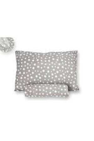 Mer-tim Pamuklu Ranforce Kumaş Tek Kişilik Gri Yıldız Desenli Lastikli Çarşaf Takımı - 90x190 - Mer-Tim Ezberbozan Ev Tekstili