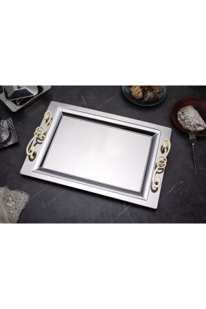 Mercan Şahmeran Tekli Ikramlık Sunumluk Servis Ve Çay Tepsisi Mercan01 - ÖZBURAK