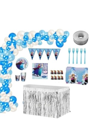 Mercansüs Frozen & Elsa Fertiges Luxus-Geburtstagsparty-Set für 8 Personen elsa308 - 4