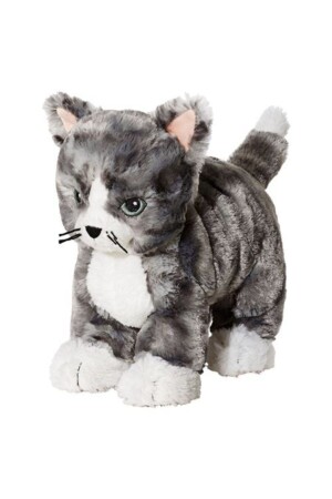 م.ن.ز-بلوش قطة اللعبة الرقيقة، الرمادي الأبيض Meridyendukkan لعبة القطة القطة البلوش - IKEA