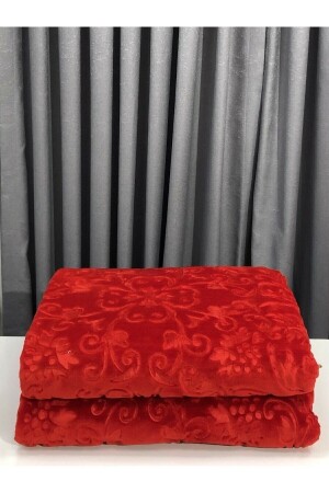 Merinos Double Elegance Embos Decke – Rot - 2