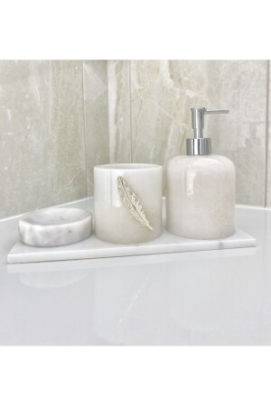 Mermer 4'lü Figürlü Banyo Seti THKFİGÜRLÜ4LÜ - THK STORE