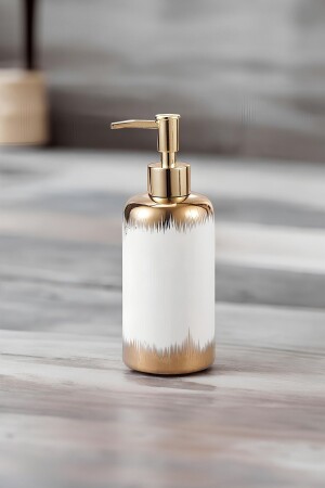 Mermer Desenli Lüks Porselen Mutfak Sıvı Sabunluk Bulaşık Deterjanlık - Vadi