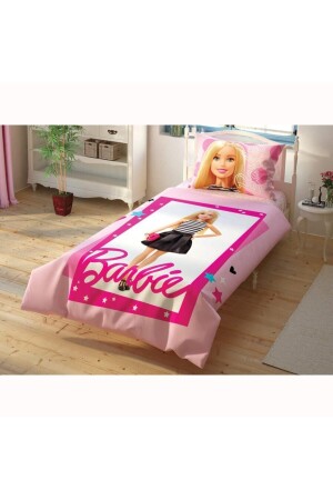 Mert Tekstil Lisanslı Barbie Çek Canlandır Tek Kişilik Nevresim Takımı 60215373 - 1