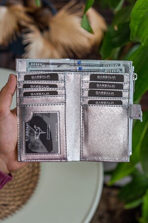 Mervin Shiny Grey Damen Geldbörse mit Reißverschlussfach MERVIN1001 - 3