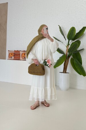 Mery Şifon Etek Takım Beyaz - Nuuwears