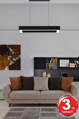 Mesıta ( Siyah Kasa, Beyaz Işık ) Ledli Modern Led Avize, Salon, Mutfak, Oturma Yatak Odası, Sarkıt Mesita-Siyah - 8