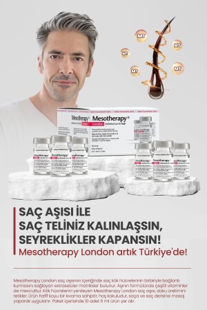 Mesoterapy London Saç Aşısı 6ml X 10 Adet - 1