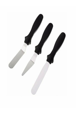 Metal 3’lü Pasta Sıvama Bıçağı Spatula Seti Sıvama Paleti 99986 - 1