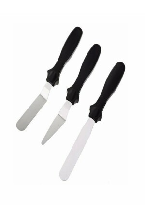 Metal 3’lü Pasta Sıvama Bıçağı Spatula Seti Sıvama Paleti 99986 - 2