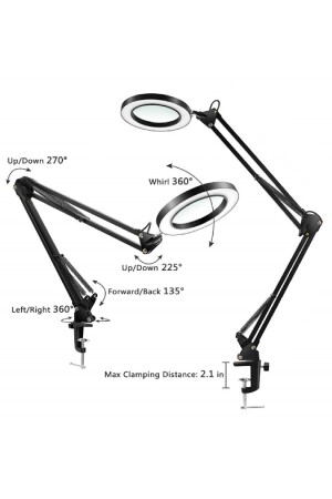 Metal Akrobat 72 Led Ring Masa Lambası Şiddeti Ayarlanabilir 3 Farklı Işık Rengi Usb Girişli - 6