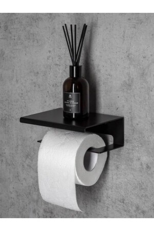 حامل ورق غرف التواليت من طراز MNZ مع رف الهاتف المعدني - Kraker