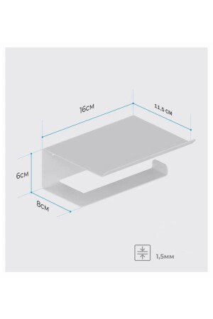 Metal Telefon Raflı Tuvalet Kağıtlık - 8