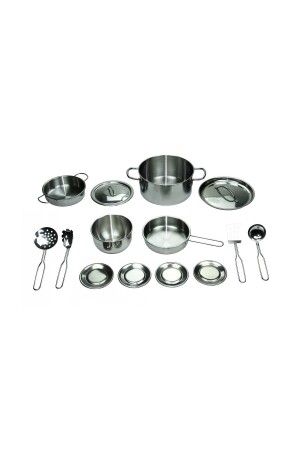 Metal Tencere Tava Yemek Pişirme Oyuncak Mutfak Seti CNM-988-C3 - 2