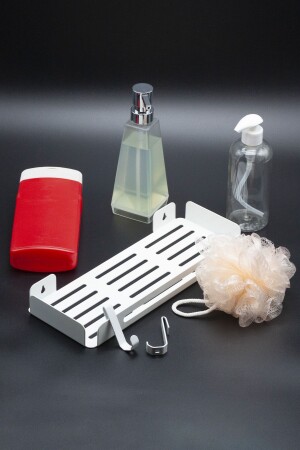 -Metall-Badezimmer-Organizer, Organizer, Shampoo-Regal, Weiß EVORG0002 - EVAY