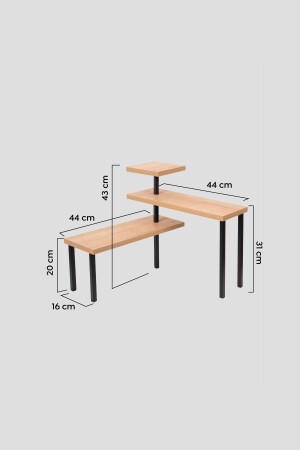 Metall-Holz-Küchen-Eckregal, Arbeitsplatten-Organizer, Badezimmer, Küchenregal, Gewürzregal MDSCRNR001 - 5