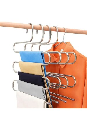 Metall-Hose, Schal, Schrank-Organizer, Hosenbügel, 5 Schichten, 1 Stück - 2