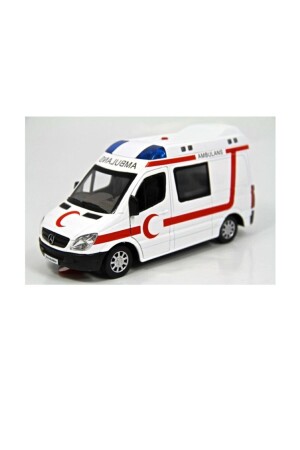 Metall-Krankenwagen mit Licht und Sound, Pull-and-Drop-Funktion, 1:32 - 2