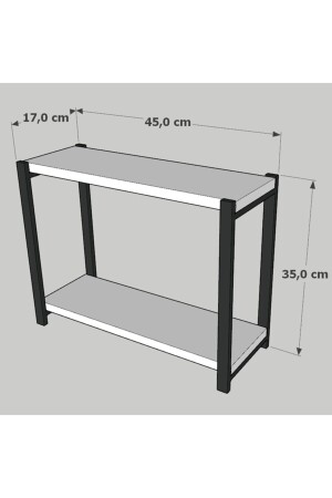 Metall-Küchenarbeitsplatten-Organizer, 2 hohe Regale, Badezimmer-Küchen-Organizer, atlantisches Kiefernholz, PRA-4886141-1344 - 5