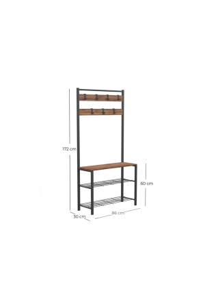 - Metallgarderobe, Kleiderständer, Garderobe, Schuhregal GGMBVSTYR001 - 7