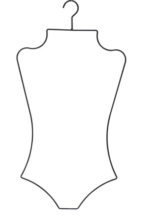 Metallkörpergeformter Bikini-Badeanzug-Aufhänger, silberfarben, 1 Stück, Silvermanken1, Silvermanken1 - 2