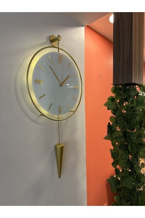 ساعة جدار سلسلة من المزيپي كريستال (التيارة التي تعمل بطارية) - ساعة جدار زجاجية معدنية ديكورية حديثة - Metaquartz Aksesuar