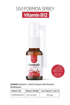 Metilkobalamin B12 Sprey 10 ml - 8