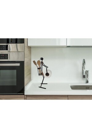 عمالة منشفة معدنية سوداء مع شخصية إمرأة - MET&LIFE