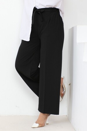 Meva Kemerli Bol Paça Pantolon 648 - Siyah - Bestenur