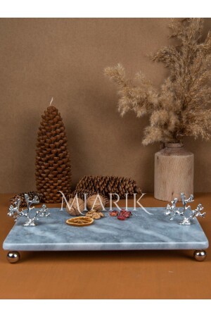 مزارع الماربور الرمادي المزخرفة المستطيلة الفضة المرجانية التفصيلية العرض الصفحة الخدمة الصفحة الرمادية - MIARIK DESIGN & DEKORASYON