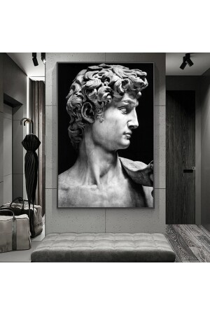 Michelangelo Heykel Görünümlü Kanvas Tablo ALV3231042665 - Piri Kanvas Tablo