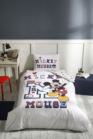 Mickey Mouse College Tek Kişilik Disney Lisanslı Çocuk Nevresim Seti PR-EVTEKSTILI-57970701327 - 2