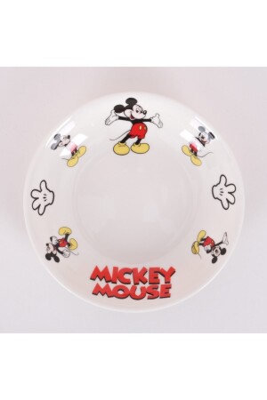 Mickey Mouse Desenli 5 Parça Porselen Çocuk Yemek Kahvaltı Takımı MCKYMS5 - 4