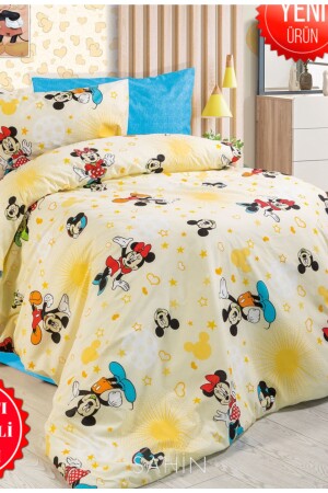 Mickey Mouse Kinderzimmer Einzelbettlaken elastisches Bettbezug-Set Mikimaus - 5