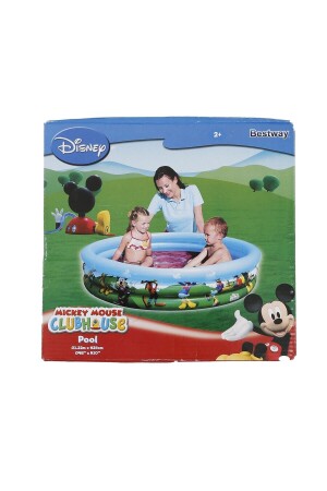 Mickey Mouse lizenzierter Pool mit drei Ringen / 122 cm x 25 cm. Eigenschaften: - 3