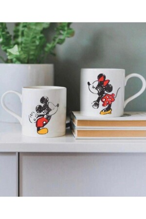 Mickey Mouse Sevgili Baskılı 2'li Kupa Bardak 178 - 1