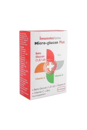 Micro-glucan Plus Beta Glukan Çinko D Vitamini C Vitamini 30 Kapsül - 1