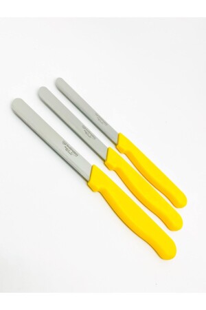 Micro Tırtıklı Doğrama Bıçağı Sarı 3 Adet Model Ava Sarı - 1