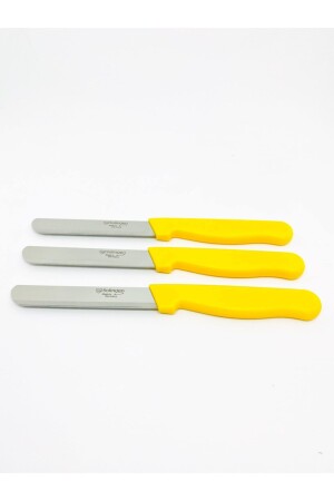 Micro Tırtıklı Doğrama Bıçağı Sarı 3 Adet Model Ava Sarı - 2
