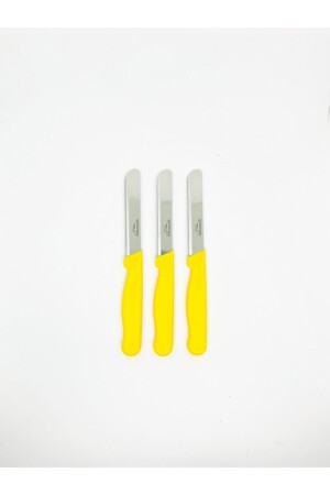 Micro Tırtıklı Doğrama Bıçağı Sarı 3 Adet Model Ava Sarı - 3