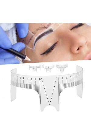 Microblading Permanent Makeup Kunststoff-Augenbrauen-Messlineal - 4