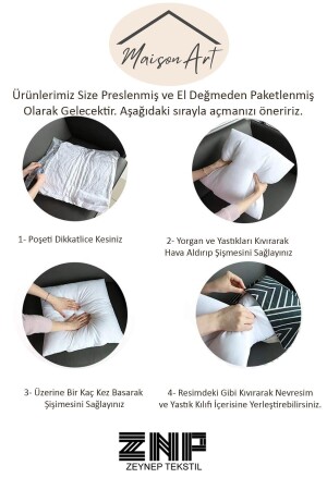 Microfiber Çift Kişilik Yorgan -2 Yastık Hediyeli 153-99-1172 - 5