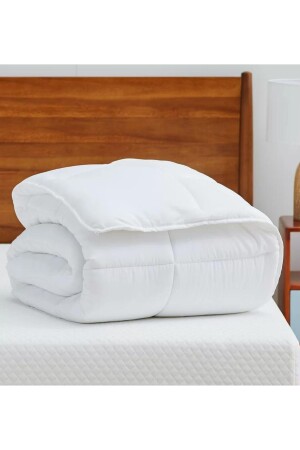 Microfiber Yorgan Yastık Seti 1 Mevsimlik Microfiber Çift Kişilik Yorgan - 2 Adet Silikon Yastık 00695 - 4