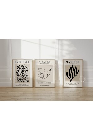 Mid Century 3'lü Çerçevesiz Poster Duvar Tablosu Poster Modern Tablo Dekoratif Çerçevesiz Tablo PSTR-949008352 - Yaris Note