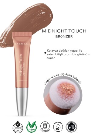 Midnight Touch Yumuşak Sünger Uçlu Likit Bronzlaştırıcı Drizzled Bronze 12 ml - 2